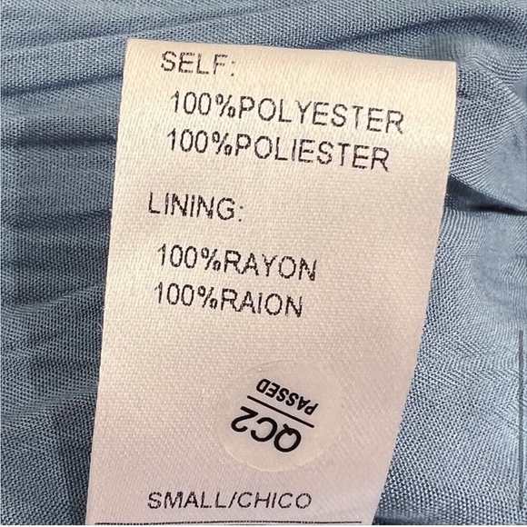 Style Rack Summer Sky Dusty Blue Long Sleeve Ruched Mini Dress Size Small - Picture 8 of 8